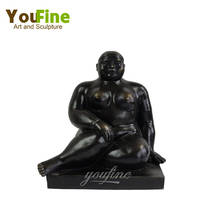 Fat Bronze Woman Statue Famous Bronze Fat Lady Sculpture Female Nude Bronze Figurine Handcrafted For Home Decor Ornaments 2024 - buy cheap