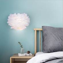 Nordic wall lamp LED simple modern living room background wall creative feather lamp children's room wedding room bedroom lamp 2024 - buy cheap