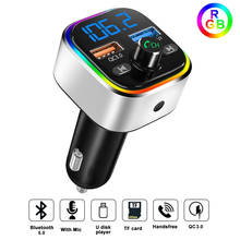 New FM Transmitter Car Bluetooth FM Modulator With Colorful Light Lossless MP3 Player Car QC 3.0 Quick Charger Receiver Adapter 2024 - buy cheap