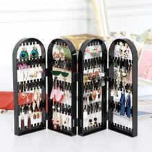 Jewelry Storage Box Earring Display Organizer Foldable Portable Jewelry Earring Holder Cabinet Plastic Box 4 Doors 240 Holes 2024 - buy cheap