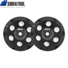 Shdiatool 2 pces diâmetro 5 "5/8-11 rosca pcd roda de moagem de diamante policristalino roda de copo 2024 - compre barato