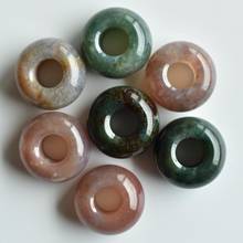 Fashion good quality natural india onyx round shape big hole beads 8x14mm for jewelry marking 30pcs/lot wholesale free shipping 2024 - buy cheap