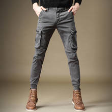 Calças cargo masculinas, calças militares casuais com muitos bolsos e bordados 2024 - compre barato