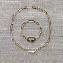 Collar de cadena de aleación de cobre harajuku simple para mujer, colgante de gancho a presión, hebilla con broche de herradura, Gargantilla 2024 - compra barato