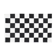 Outdoor decorative 90x150cm racing checkered flag white black Chequered flag 2024 - buy cheap