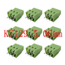 10Pcs Green Terminals KF129-3P Pitch 5.08mm 3 Pin Straight Needle PCB Screw Terminal Blocks Connector 2024 - buy cheap