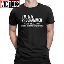 Programmer Programming Tshirt Men Pure Cotton Vintage T-Shirt Crew Neck Geek Code Coder Clothes Graphic 2024 - buy cheap