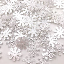 50/100pcs 14MM White Acrylic Beads Snowflake Shape Beads Imitation Pearls Flatback For Art  DIY Scrapbook Decoration 2024 - buy cheap