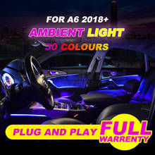 Ambinet lights for AU-DI A6 2015+ 64 colors LED door panel ambient atmosphere lighting and  LED interior car accessories 2024 - buy cheap