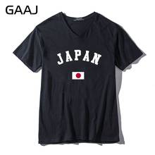 Camisetas Unisex con bandera de Japón para hombre y mujer, camisa con cuello en V, letras estampadas de Asia oriental, ropa de marca de manga corta 2024 - compra barato