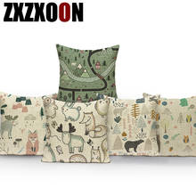 Decorative Pillows Lovely Animals Dog Cats Pets Rabbit Cojines Decorativos Para Sofa Polyester Cushion Cover Pillowcase 2024 - buy cheap