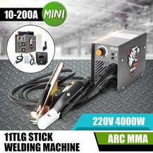 Mini máquina de solda elétrica com ponta de 220v 10-200a 4000w, ferramenta de solda, metálico, mma 2024 - compre barato
