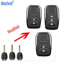 Okeytech 2/3 Buttons Modified Flip Remote Control Car Key Shell Fob Case For Toyota Reiz Corolla Camry RAV 2014 2015 Toy43 Blade 2024 - buy cheap