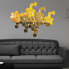 3D Hexagon Removable Mirror Home Decor Art DIY Acrylic Wall Sticker Creative 2024 - buy cheap