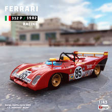 Bburago 1:43 Hardcover Edition 1972 Ferrari 312 P racing model simulation car model alloy car toy male collection gift 2024 - buy cheap