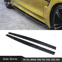 Carbon Fiber Side Skirts for BMW 3 Series F80 M3 4 Series F82 F83 M4 2012-2018 Door Bumper Extension Lip Covers 2024 - buy cheap