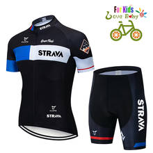 STRAVA-ropa de ciclismo para niños, conjunto de Jersey de manga corta, de verano, 2021 2024 - compra barato