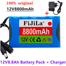 100% novo 18650 li-ion bateria recarregável portátil dc 12 v 12.6 v 8800 mah bateria/12.6 v bateria + 12.6v1a carregador 2024 - compre barato