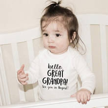 Hello Great Grandpa See You In August 0-24M Infant Newborn Baby Clothes Long Sleeve Casual Romper Jumpsuit Outfits Baby Clothing 2024 - buy cheap