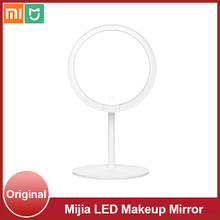 Xiaomi mijia-espelho de maquiagem com led, 2000mah, ra92, três engrenagens, ajustável, luz macia, espelho, 6.5 polegadas, hd, espelho banhado a prata, 0 °-45 ° 2024 - compre barato