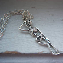 Hangman Necklace - Hanging Man Necklace - Skeleton Hanging Necklace - Halloween Gift Skeleton Jewelry 2024 - buy cheap