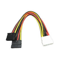 100 шт. адаптер питания 4pin на SATA 15pin 15 см кабель питания molex 4 pin на 2 * sata 2024 - купить недорого