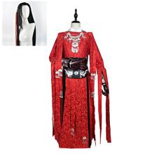 Tian Guan Ci Fu Desperate ghost king Hua cheng Cosplay Black Long Cosplay Costmes with cloak all set 2024 - buy cheap