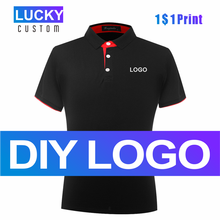 Men's Short-Sleeved Polo Shirt With Embroidery Custom Printed Logo, Business Casual Breathable Solid Color Breathable Lapel Top 2024 - buy cheap