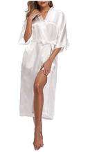 Bata larga de seda para mujer, Kimono Sexy, bata de baño, picardías, lencería, 2020 2024 - compra barato