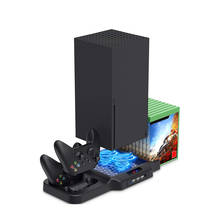 Вертикальная подставка с охлаждающим вентилятором для Xbox серии X | S YUANHOT, док-станция для зарядки с двойным контроллером, зарядным портом, охладитель 2024 - купить недорого