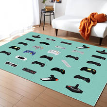 Console controlador do jogo tapete para casa sala de estar quarto cabeceira decoração grande área tapete adolescente 2024 - compre barato