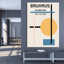 Bauhaus exposição poster, bauhaus exposição arte impressão, museu arte cartaz, bauhaus decoração da parede 2024 - compre barato