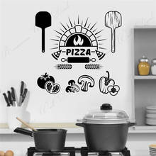 Vinyl Wall Decal Pizza Italian Restaurant Cooking Kitchen Wall Stickers Mural Removable Self Adhesive Murals Wallpaper 4412 2024 - buy cheap
