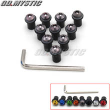 Tornillos de parabrisas para motocicleta, juego de tornillos de sujeción para KAWASAKI Z250, Z300, Z750, Z800, ER6N, Z1000, Z1000SX, 5mm, 10 unidades 2024 - compra barato