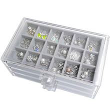 New Acrylic Jewelry Storage Box Tray With Drawer Ring Earring Box Bracelet Necklace Pendants Tray Holder Jewelry Organizer 2024 - buy cheap
