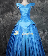 2020 chegada nova princesa aurora cosplay traje para adulto feminino festa traje azul vestido feito sob encomenda 2024 - compre barato