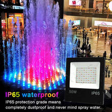 Reflector de luz Led RGB IP65, 50W, 30W, 10W, SMD, control remoto, iluminación de calle al aire libre 2024 - compra barato