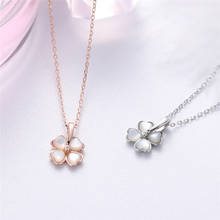 Luxury Natural Opal Clover Pendants Necklaces for Women Brass Never Fade Chain Choker Party Fashion Brand Jewelry Z432 2024 - buy cheap
