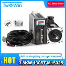 Servomotor y controlador con cable de alta potencia, dispositivo de 3,8 kW, 130ST-M15025, 130ST, CA, 15N.M, 2500rpm, nuevo 2024 - compra barato