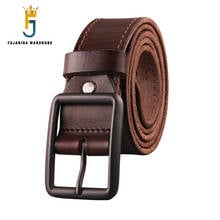 FAJARINA Top Quality Cowhide Leather Casual Design Black Alloy Buckle Metal Accessories Jeans Belts for Men 3.8cm Width N17FJ946 2024 - buy cheap