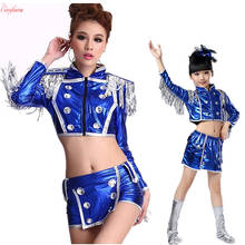 women Jazz dance costume DS performance wear hip hop dance costumes modern dance nightclub sexy clothes kids adult dancewear set 2024 - buy cheap