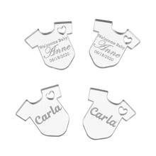 Etiquetas acrílicas personalizadas con grabado para ropa de bebé, etiqueta con forma de nombre para Baby Shower, recuerdos para recién nacidos, 30 Uds. 2024 - compra barato