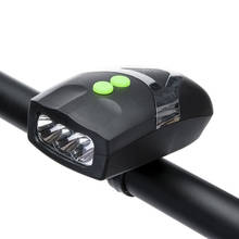 Ultra Bright 3 LED Bike Cycling Front Head Light Lamp + Electronic Bell Horn Combination Bicycle Accessories SAL99 2024 - buy cheap