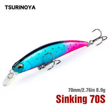 Tsurinoya dw75 isca de pesca de água doce, baixo, wobbler 70s 70mm 8.9g, isca de pesca dura de truta 2024 - compre barato