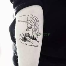 Водонепроницаемый временный стикер татуировки крутая рука планеты поддельные тату флэш-тату боди-арт татуаж запястья руки для девушки мужчины женщины мужчины 2024 - купить недорого