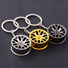 Auto Turbo Hub Keychain Wheel Rim Car Keyring Luxury Zinc Alloy Key Fob Wheel Tire Styling Car Key Chain Keyring For BMW 2024 - buy cheap