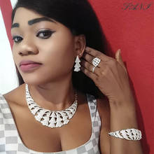 Fani statement Bridal jewelry set Dubai sliver Plated Jewelry Set Nigerian Wedding woman accessories jewelry set Wholesale 2024 - buy cheap