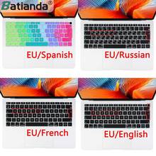 Cubierta de teclado para Macbook Air 13, 2019, 2020, A2179, A1932, Touch ID, a prueba de agua y polvo, Euro, ruso, español, francés, árabe 2024 - compra barato