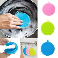 Silicone Dish Bowl Magic Cleaner Brush Kitchen Tool Scouring Pad Pot Pan Wash Brushes Easy to clean Cleaning Tool Washing Drop 2024 - buy cheap