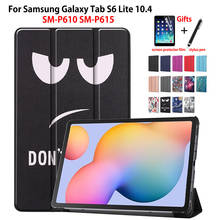 Чехол для Samsung Galaxy Tab S6 Lite 10,4 ''2020 P610 SM-P610 SM-P615 чехол Чехол с принтом откидная подставка чехол + подарок 2024 - купить недорого